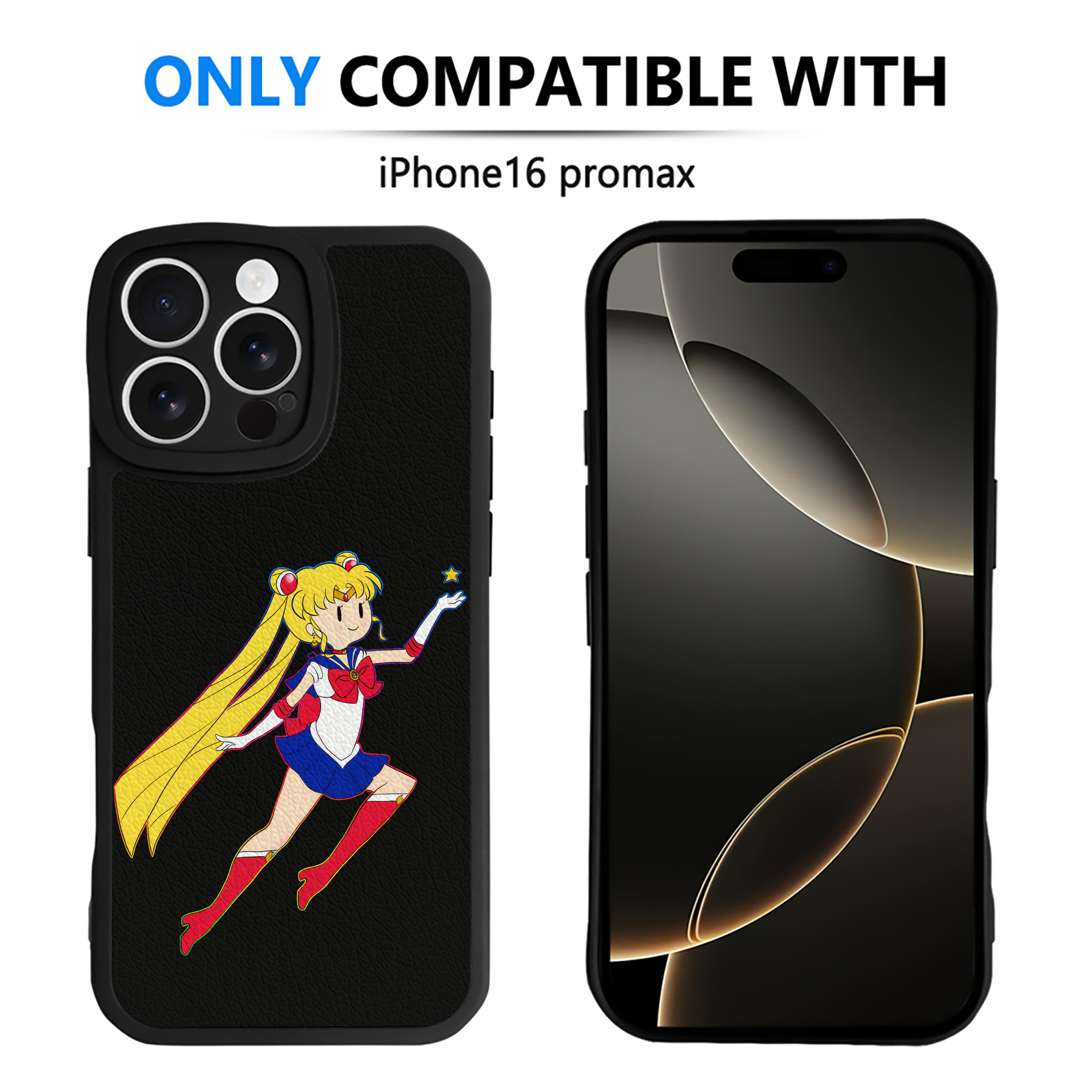 （画像用） 美少女戦士セーラームーン 月野 うさぎ つきの うさぎ Sailor Moon Tsukino Usagi 【iPhone 16シリーズ対応】シリコンスマホケース（レザー調） 材質：シリコン
